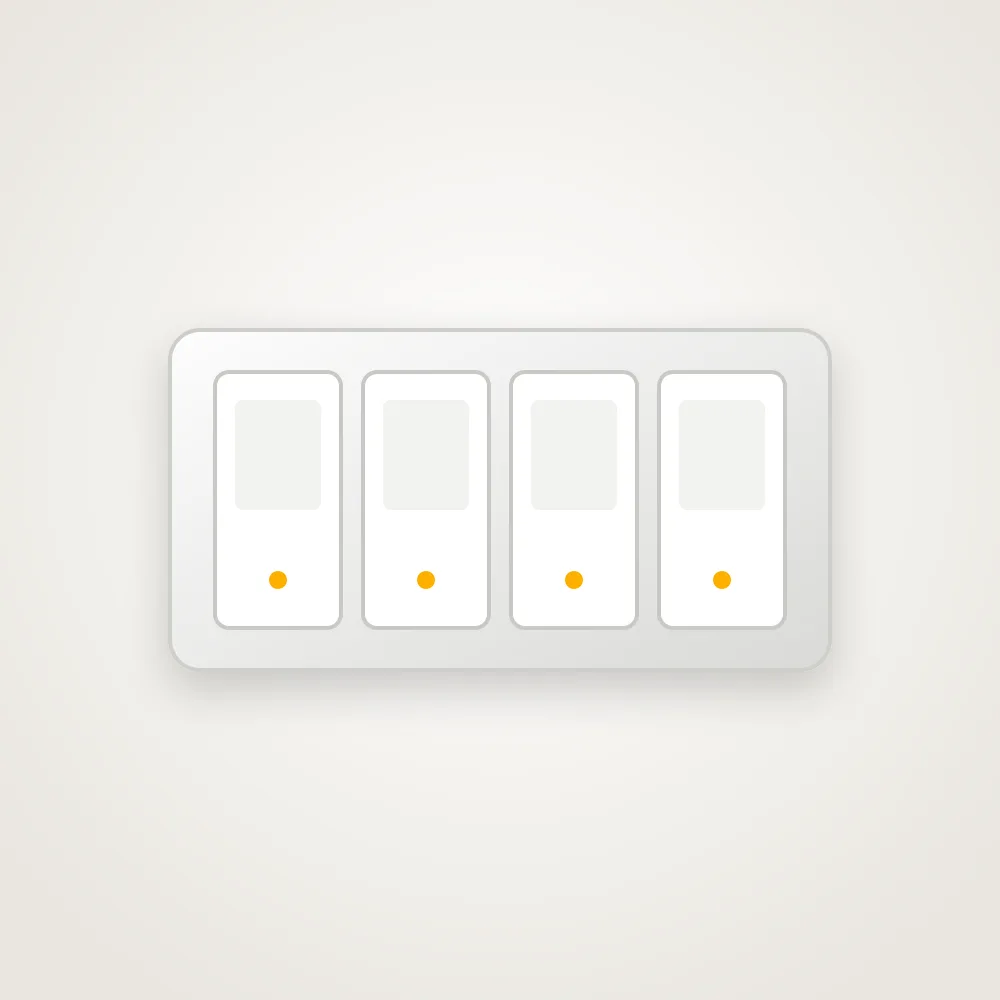 4-Module Switch Plate with Frame