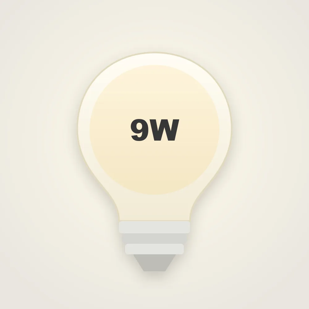 9W LED Bulb, Pack of 4